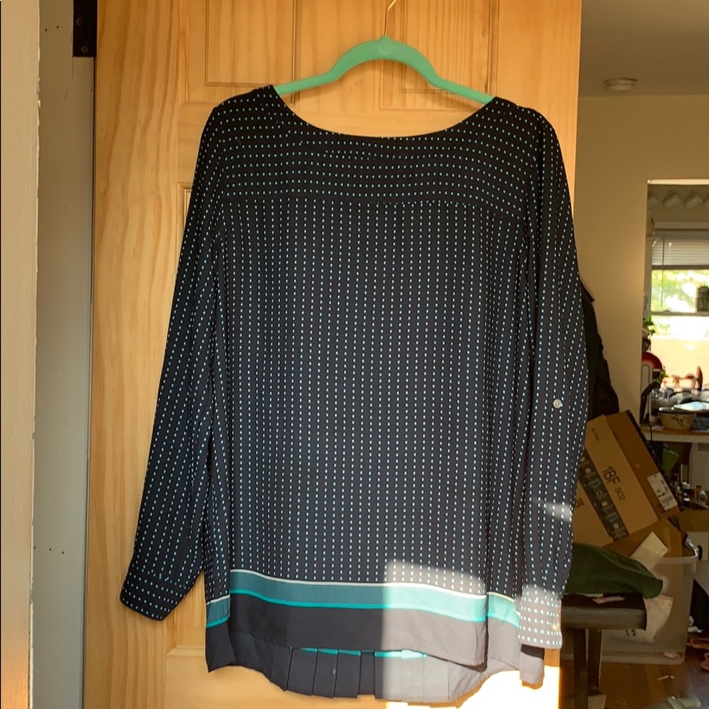 Loft blouse with a pleated back
